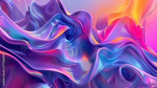 Abstract colorful movement background.AI generated image.