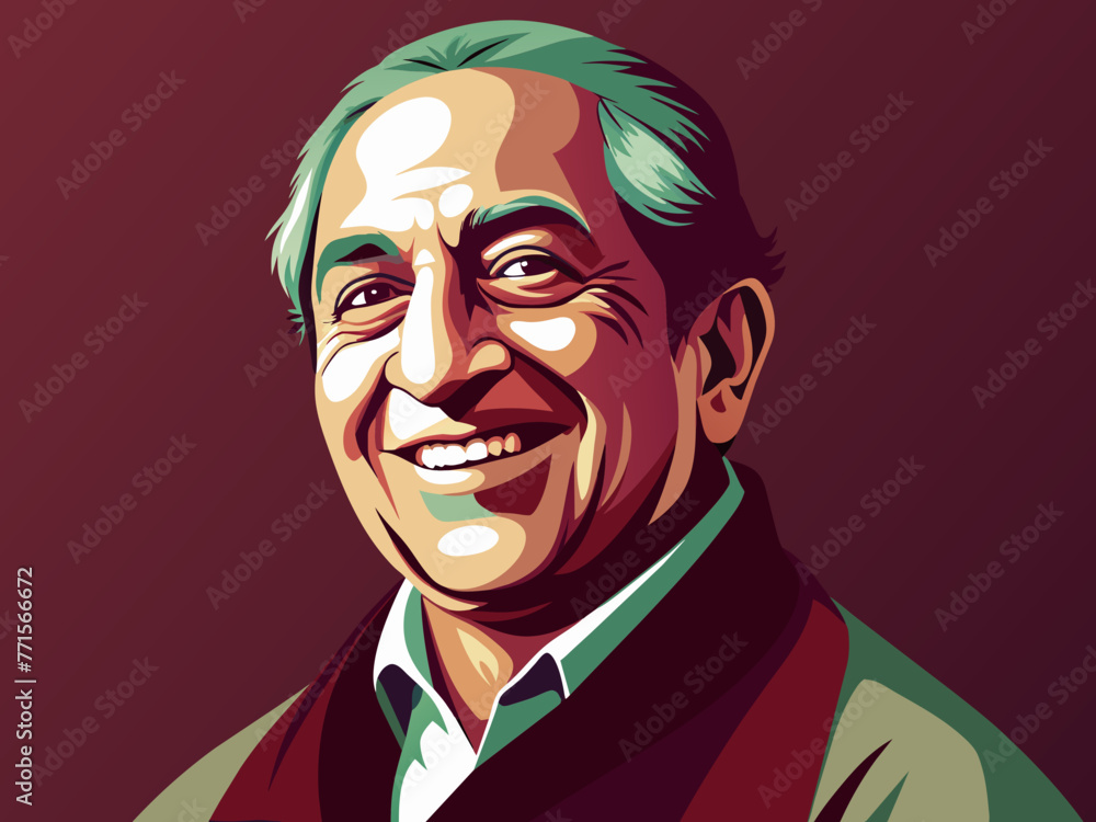 Minimalist style of a wise man smiling. Close up art illustration. Minimalist style of a wise man smiling. Close up art illustration.