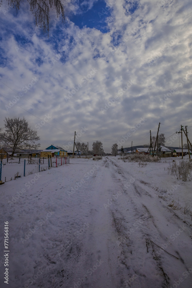 a semi-abandoned village in Russia a semi-abandoned village in Russia