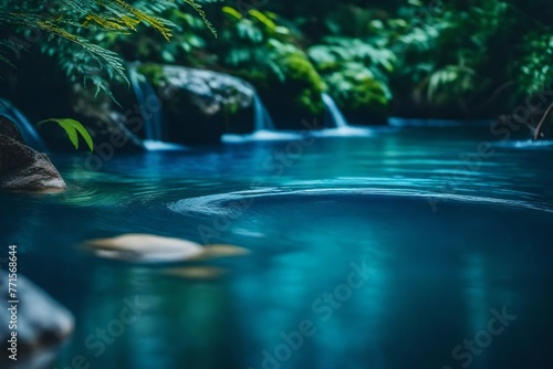 Beautiful water with a deep blue color, a tranquil natural wonder that calls. ideal for your demands in terms of design.