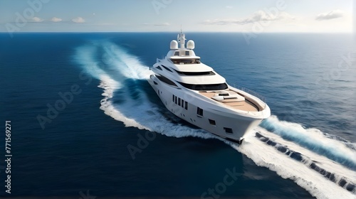 luxury yacht in the sea photo