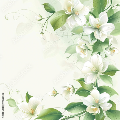 Floral border frame card template. Golden gradient on white background.Vector design illustration. for bunner, wedding card. Rectangle corners sides decoration. © Muhammad