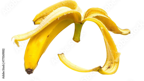 Banana peel isolated on white background  photo