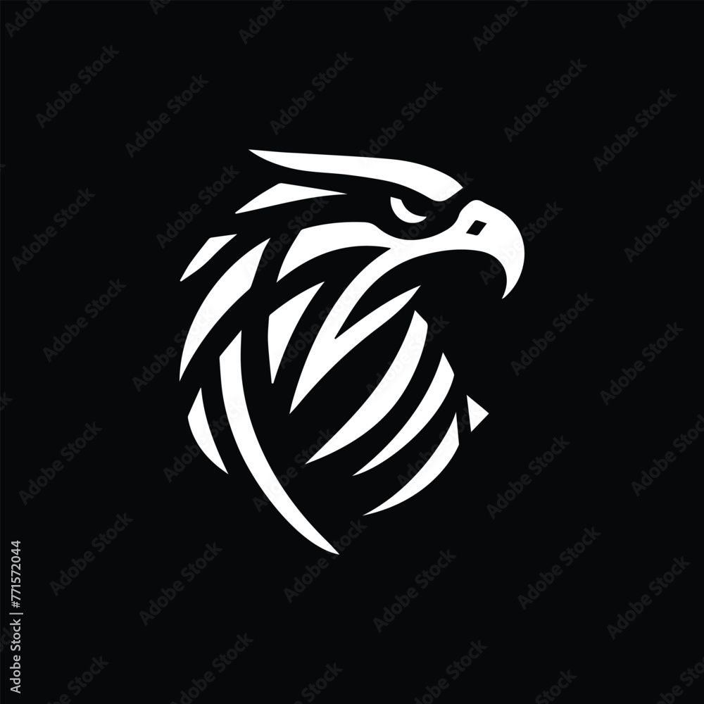 Obraz premium Eagle mascot simple vector logo design - 019