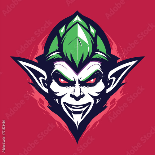 devil elf head character design for branding element