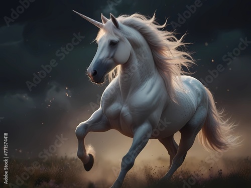 The unicorn is beautifully captivating, its essence exuding charm and grace