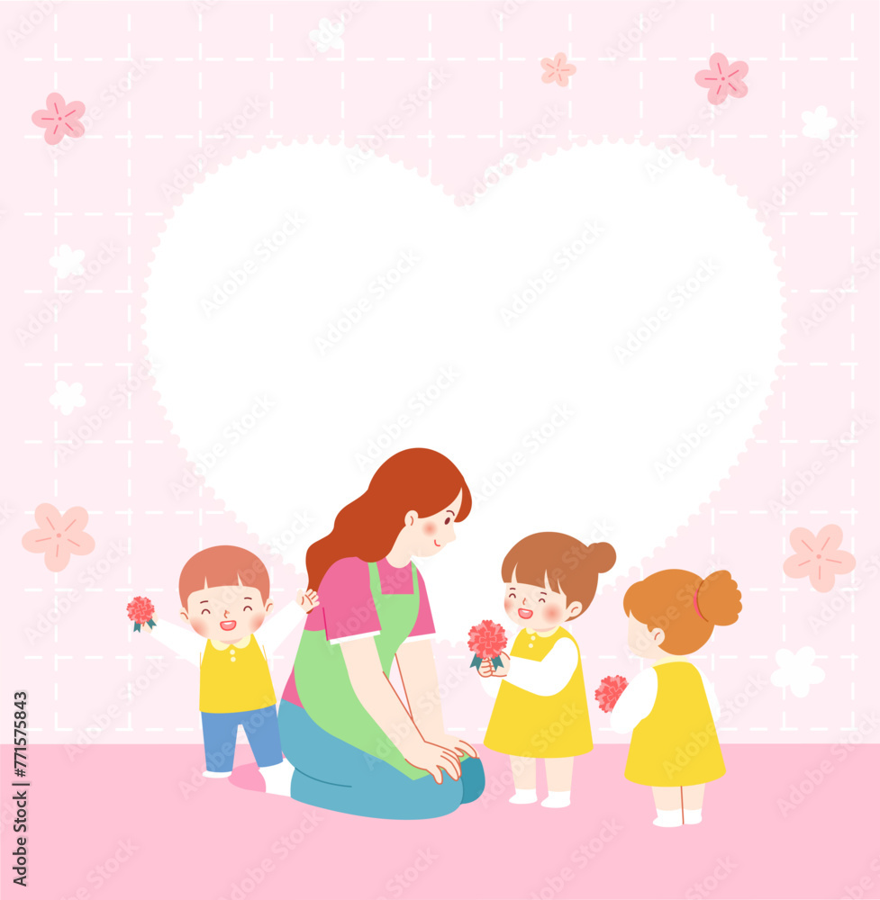 Daycare center, nursery teacher, Teacher's Day, thank you, carnation Daycare center, nursery teacher, Teacher's Day, thank you, carnation