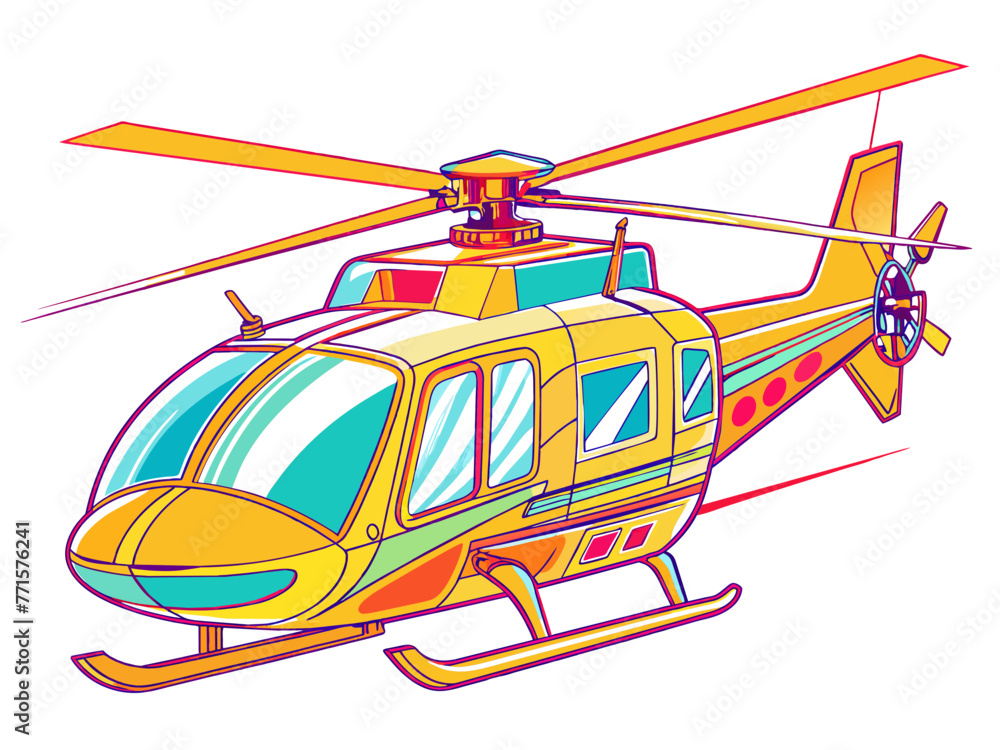 Highly detailed vector of a helicopter. Highly detailed vector of a helicopter.