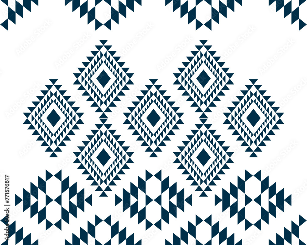 Fototapeta premium abstract Traditional geometric ethnic fabric pattern ornate elements with ethnic patterns design for textiles, rugs, clothing, sarong, scarf, batik, wrap, embroidery, print, curtain, carpet, wallpaper