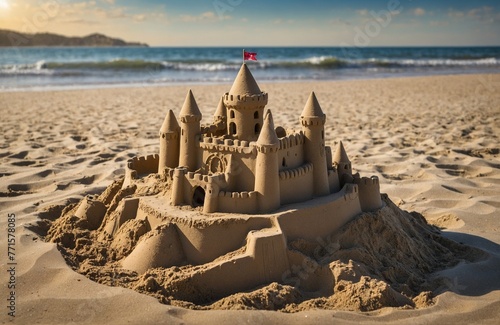 Sand Castle on the Beach - Family Vacation Activity 