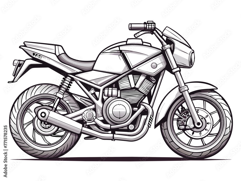 Highly detailed vector of a motorbike. Highly detailed vector of a motorbike.