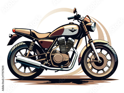 Highly detailed vector of a motorbike. © KHF