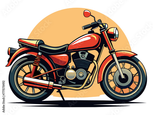 Highly detailed vector of a motorbike.