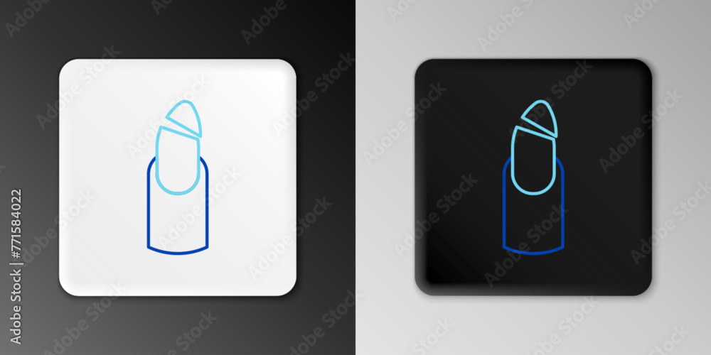 Line Broken nail icon isolated on grey background. Cracked fingernail. Colorful outline concept. Vector Line Broken nail icon isolated on grey background. Cracked fingernail. Colorful outline concept. Vector