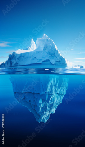 Iceberg Metaphor for Conscious and Subconscious Mind Concept 