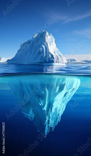 Iceberg Metaphor for Conscious and Subconscious Mind Concept
