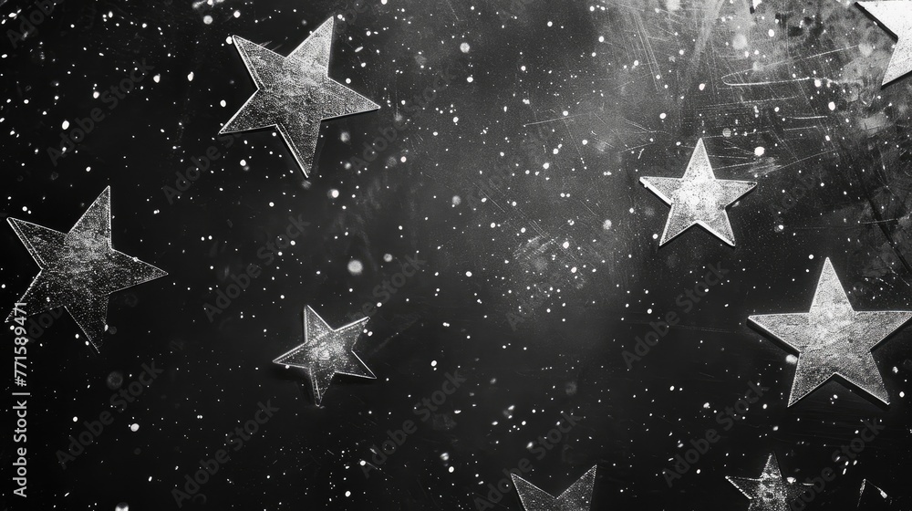 Aesthetic black and white star pattern Aesthetic black and white star pattern