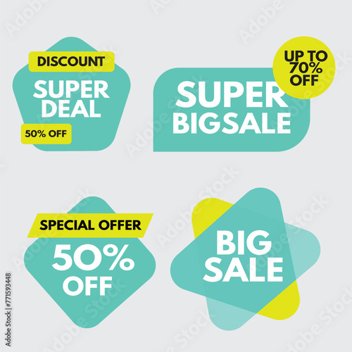 collection of sales labels, vector, illustration