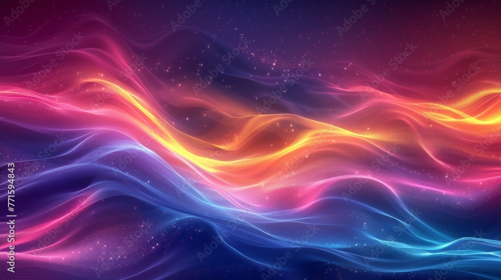 Obraz premium Polar aurora, abstract northern lights display