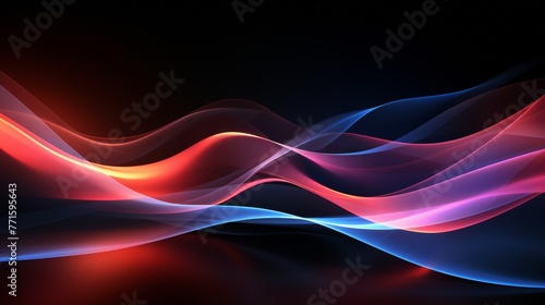 Abstract digital lines, tech background with lower copy space
