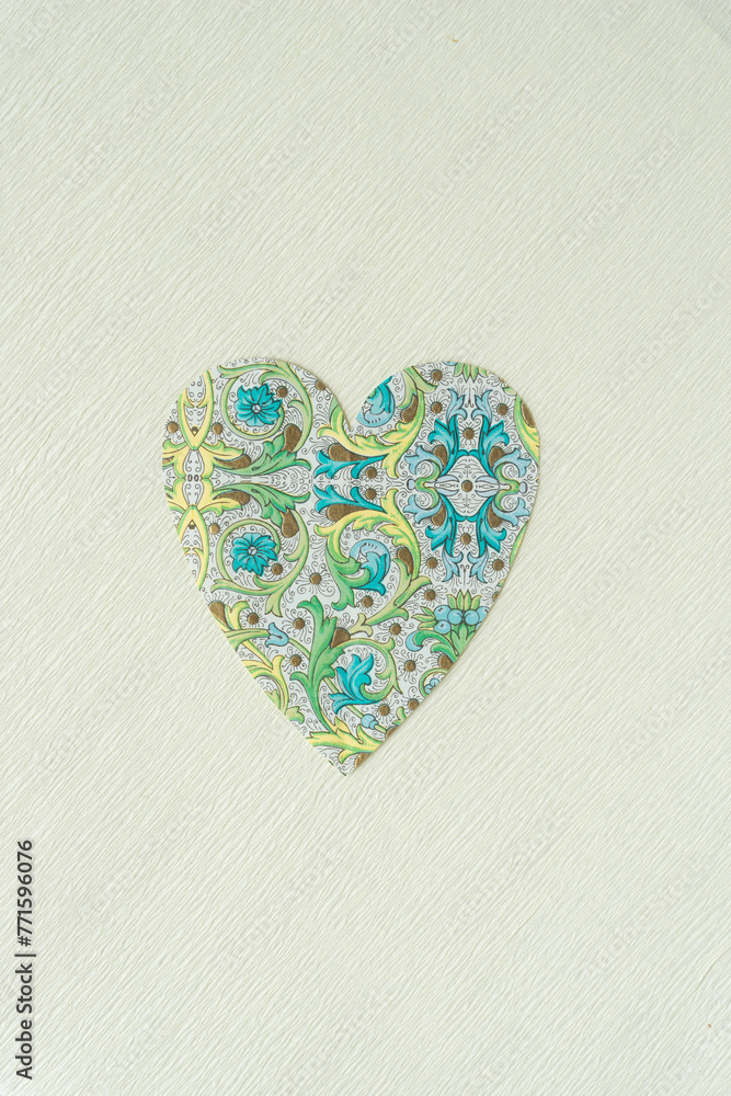 decorative paper heart on crepe paper decorative paper heart on crepe paper