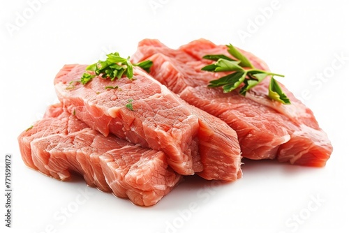 Fresh Raw Beef Cuts with Herbs and Spices