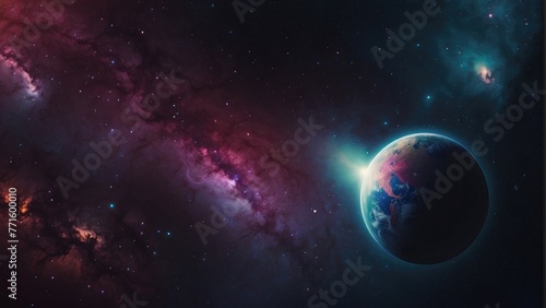 Cosmic Canvas Mesmerizing Outer Space Background © Oleks Stock