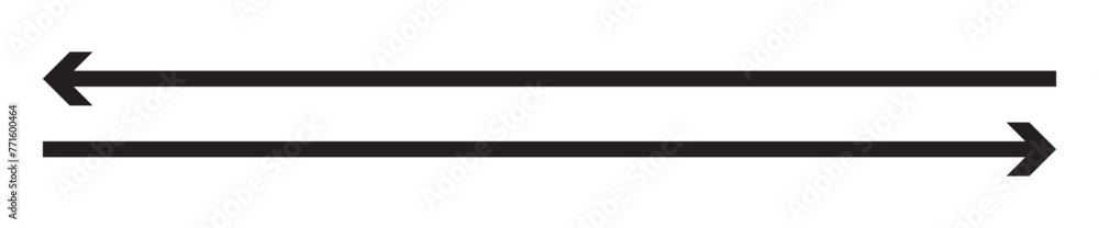 Horizontal dual thin long straight double ended arrow. Black double arrow icon set . Two side arrow illustration icon. 11:11 Horizontal dual thin long straight double ended arrow. Black double arrow icon set . Two side arrow illustration icon. 11:11