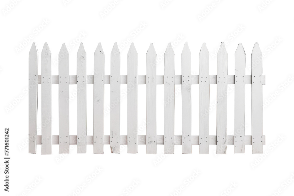 White wooden fence
