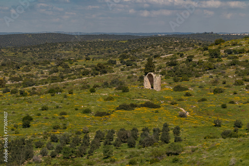Ruins of the ancient Byzantine church of Santa Ana in Beit Guvrin National Park.