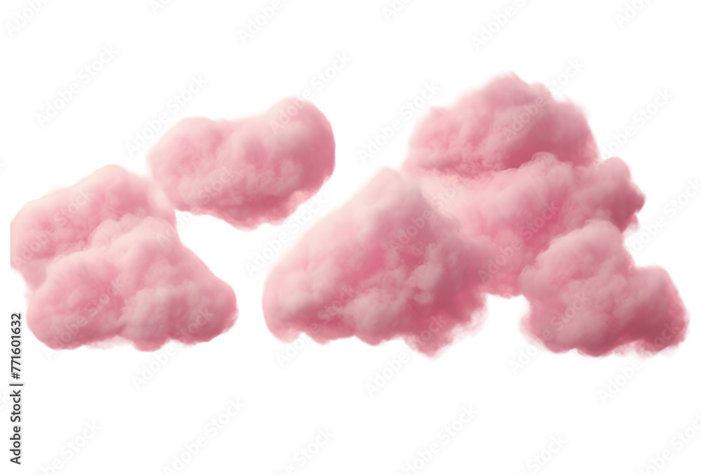 Pink clouds on white background
Pink clouds on white background
