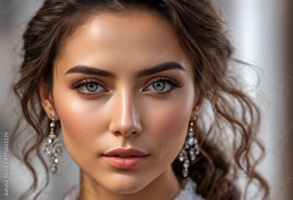 A Portrait Of Breathtakingly Gorgeous, Exotic, Beautiful Woman.
A Portrait Of Breathtakingly Gorgeous, Exotic, Beautiful Woman.