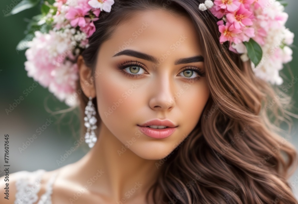 A Portrait Of Breathtakingly Gorgeous, Exotic, Beautiful Woman.
