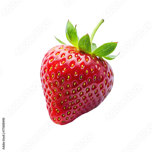 3d fly realistic isolated strawberry fruit