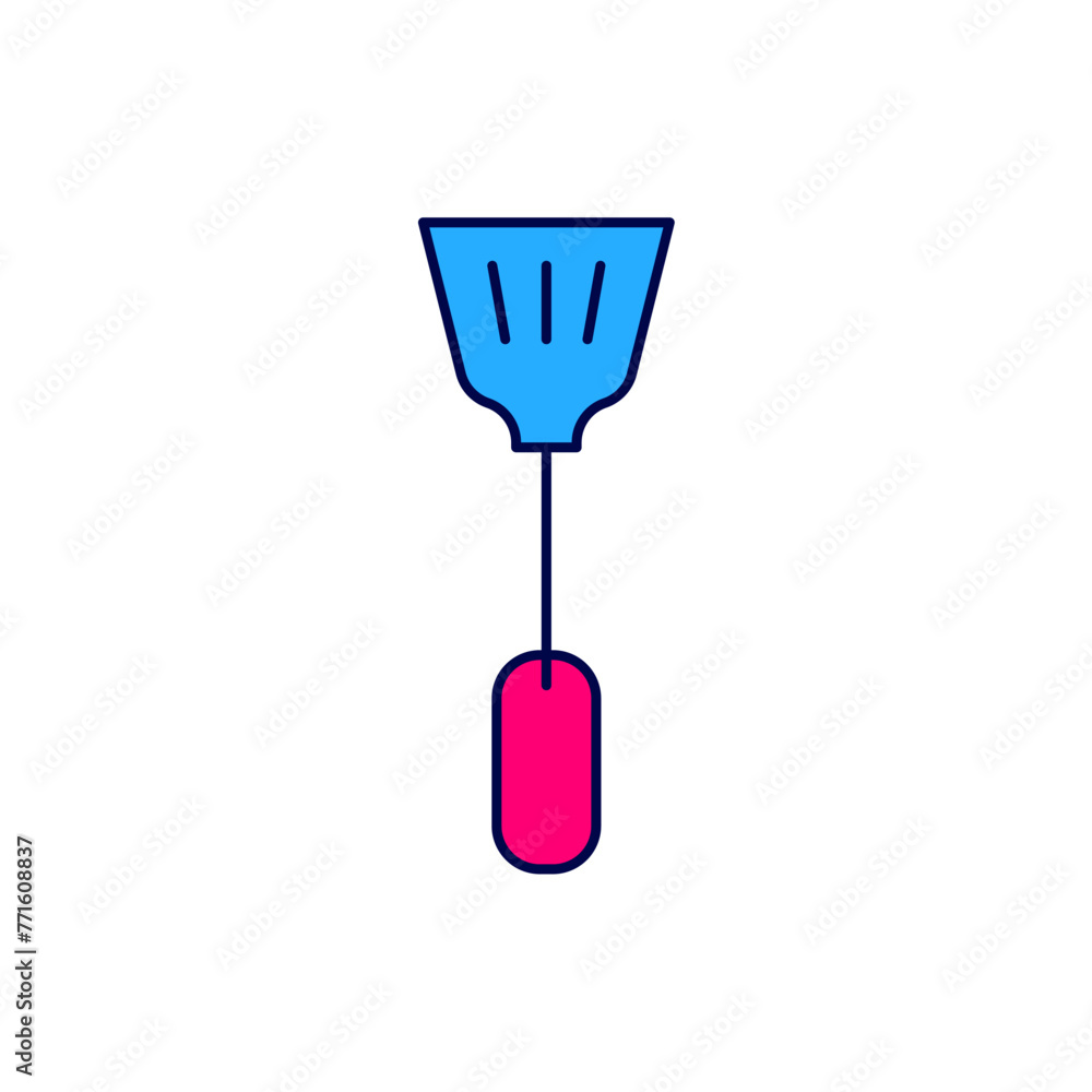 Filled outline Fly swatter icon isolated on white background. Vector Filled outline Fly swatter icon isolated on white background. Vector