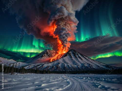 Epic volcanic eruption in the north
