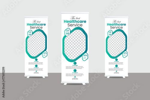 
Modern abstract business roll up banner design template vector