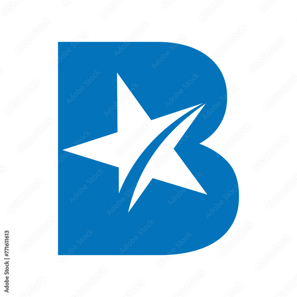 Star Logo combine with letter B vector template Star Logo combine with letter B vector template