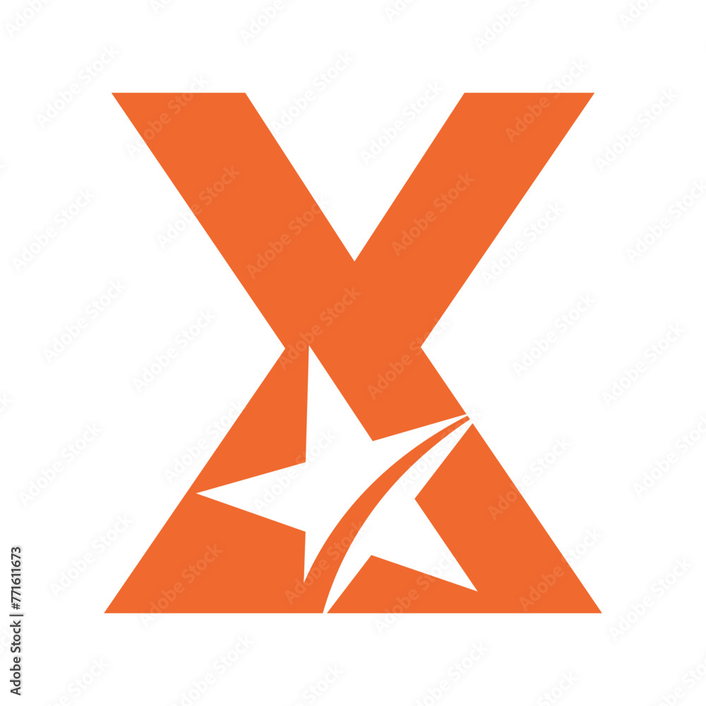 Star Logo combine with letter X vector template Star Logo combine with letter X vector template