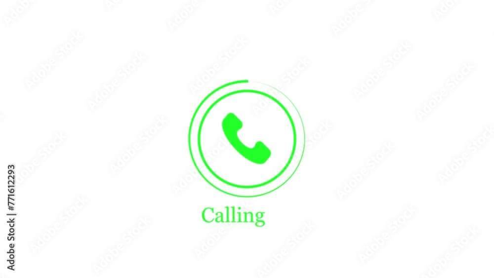 Abstract call icon animation. call concept on mobile phone . incoming calling animation on background Abstract call icon animation. call concept on mobile phone . incoming calling animation on background