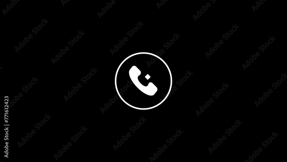 Abstract call icon animation. call concept on mobile phone . incoming calling animation on background Abstract call icon animation. call concept on mobile phone . incoming calling animation on background