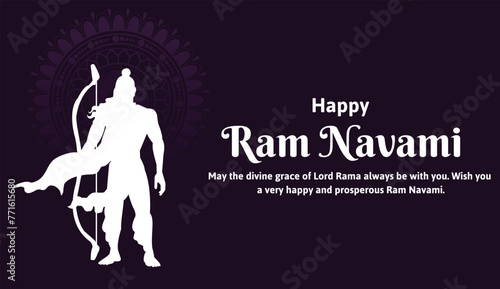 Happy Ram Navami Indian Festival celebration design