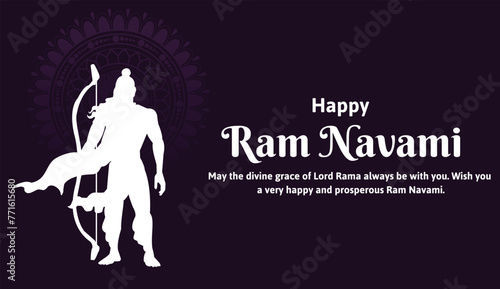 Happy Ram Navami Indian Festival celebration  design