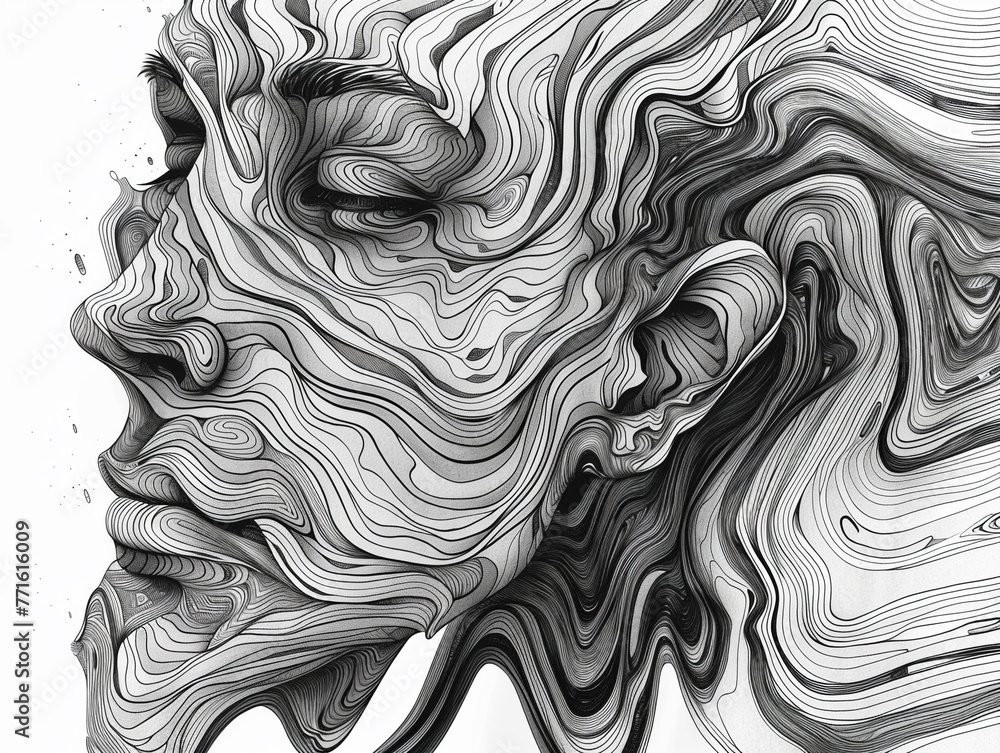 Thought experiments modeling ontological paradoxes as visual anomalies, 2d line doodle art style Thought experiments modeling ontological paradoxes as visual anomalies, 2d line doodle art style