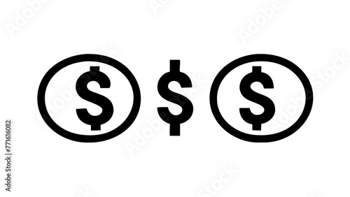 dollar symbol on a white background
