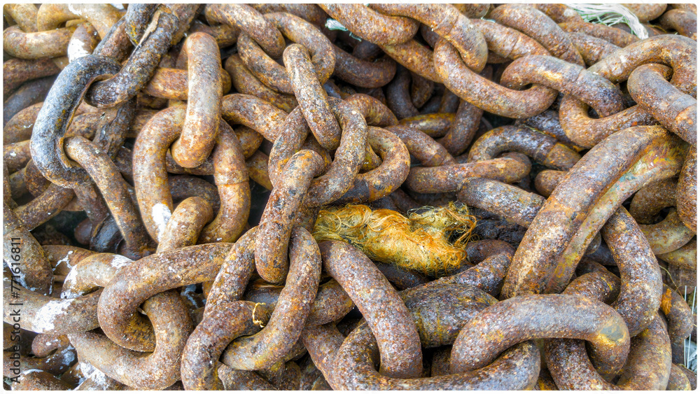 Rusty chain background-weathered chain Rusty chain background-weathered chain