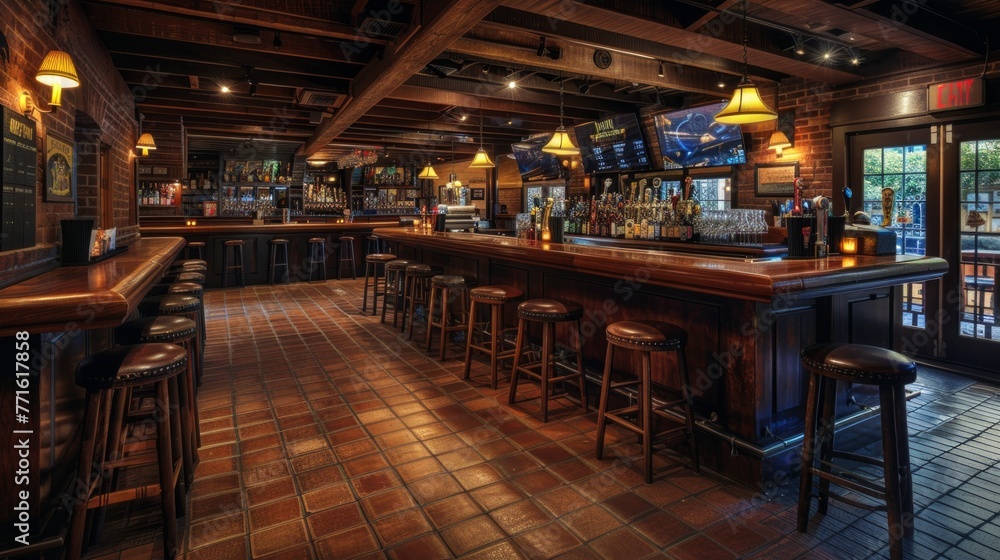 beautiful modern european restaurant or pub in downtown beautiful modern european restaurant or pub in downtown