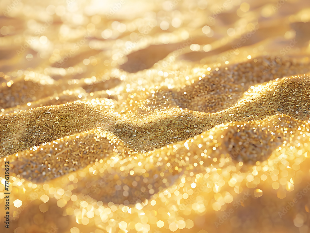 Golden sand texture background. Generative AI. Golden sand texture background. Generative AI.