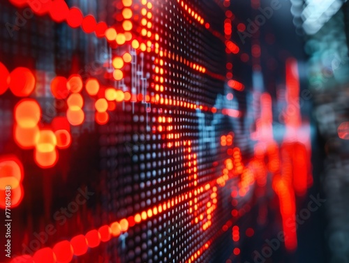 Wallpaper Mural Detailed capture of a stock exchange screen showing a steep decline, with focus on the red downward arrow Torontodigital.ca