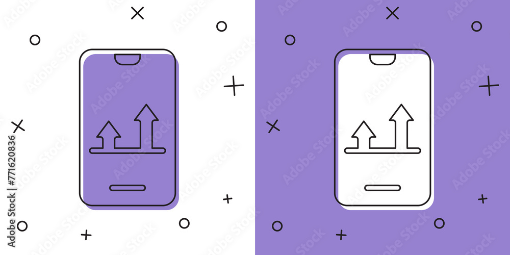 Set Online sports betting icon isolated on white and purple background. Sport bet bookmaker. Betting online make money. Vector